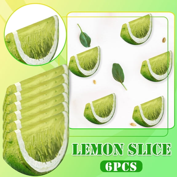 Pompotops Clearance Sales Plastic Shaped Green Lemon Block Realistic Fake Fruit Festival Decoration