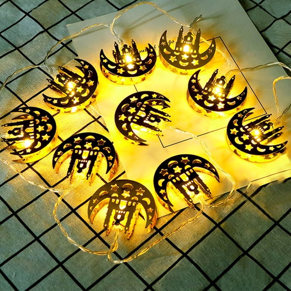 Pompotops Clearance Sales Ramadan Eid Decor LED Lights Home Room Festival Party Festival Nice Lights