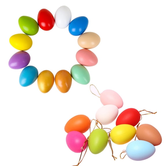 Pompotops Clearance Sales Resurrection Simulation Eggs Children Painted Simulation Eggs 6cm/12Pcs