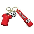 thumbnail image 1 of Pompotops Clearance Sales Soccer Uniform Keychain Glue Football Uniform Pendant Football Football Ornament Keychain, 1 of 5