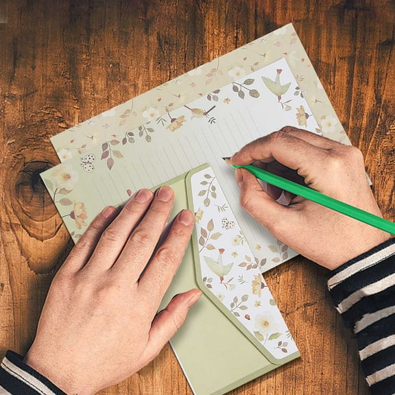 Pompotops Clearance Sales Student Letter And Envelope Set Exquisite Texture Gift Letter Love Letter Handwritten Manuscript Paper