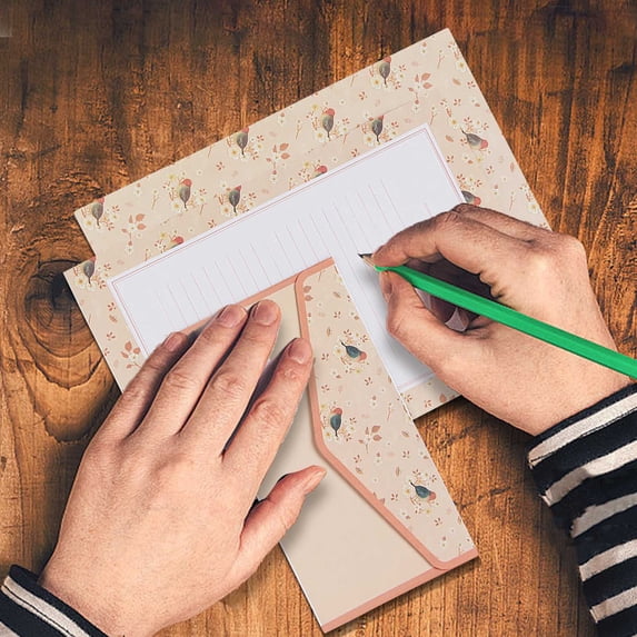 Pompotops Clearance Sales Student Letter And Envelope Set Exquisite Texture Gift Letter Love Letter Handwritten Manuscript Paper