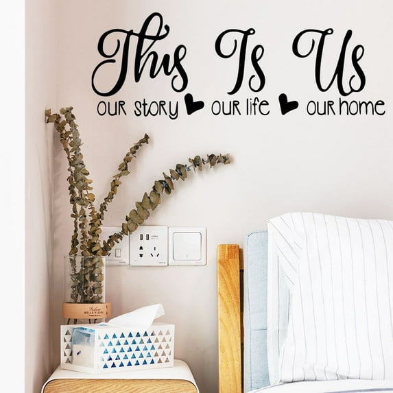 Pompotops Clearance Sales This Is Us English Phrase Wall Sticker Decoration Sticker Can Be Removed
