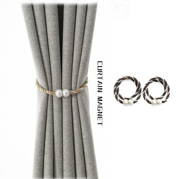 Pompotops Clearance Sales Two 16 Inch Magnetic Curtain Straps For Convenient Curtain Weaving And Fixing Ropes