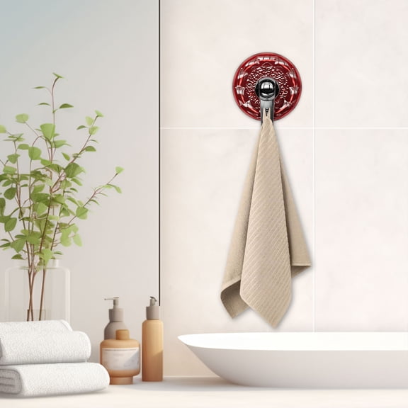 Pompotops Clearance Sales Vintage Corrugated Strong Suction Cup Hook Without Punching Bathroom Door Traceless Vacuum Adhesive Wall Towel Hanger Hook
