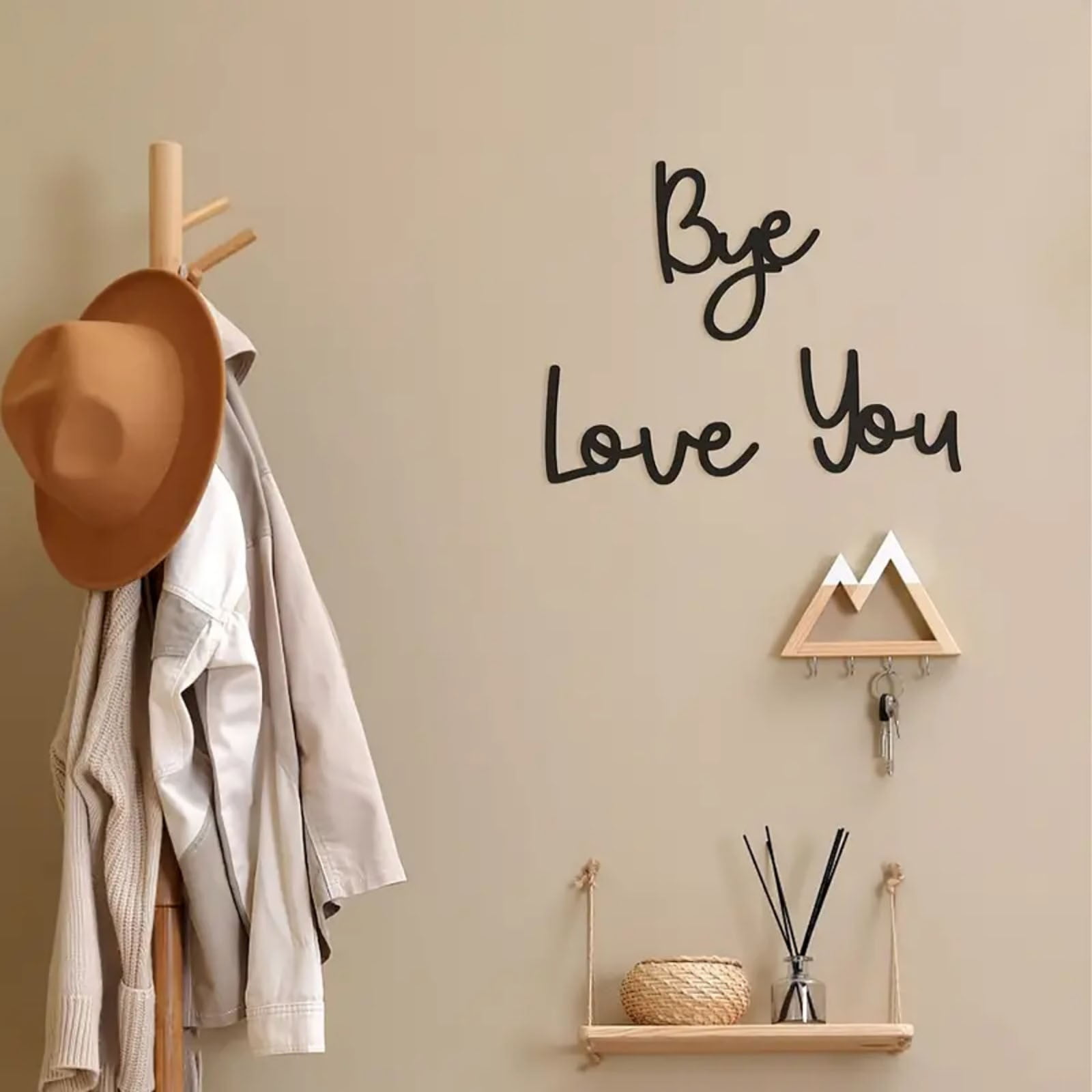 Pompotops Clearance Sales Wall Decoration Goodbye You Wood Decoration Home Living Room Corridor Bedroom Wall Decoration deal from Walmart