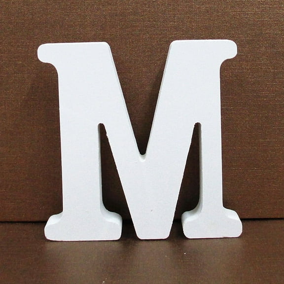 Pompotops Clearance Sales Wood Wooden Letters White Alphabet Wedding Birthday Party Home Decorations M