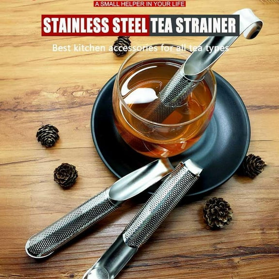 Pompotops Creative Stainless Steel Tea Infuser Tea Strainer Hanging Tea Strainer Tea Compartment Kitchen Tool