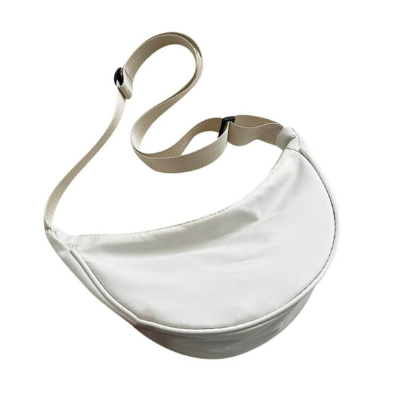 Pompotops Crossbody Backpack Sling Bag, Women Simply Fashion Bag Strap Messenger Shoulder Bag Crossbody Purse Bag Mobile Phone Bag, White