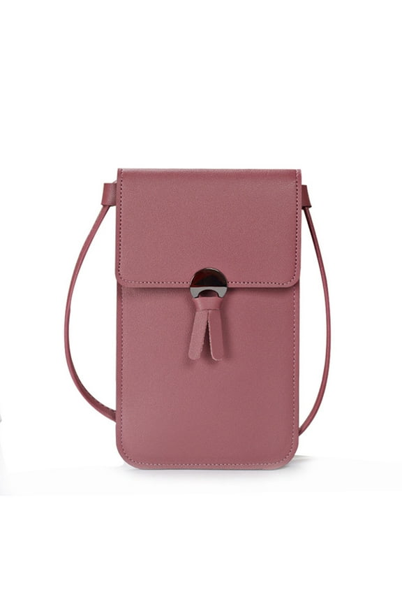 Crossbody Sling Backpack, DGS Women Touchscreen Phone Bags, Mini Leather Mobile Phone Crossbody Bags Shoulder Handbag Wallet With Credit Card Slots, H