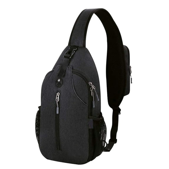 Pompotops Crossbody Sling Chest Backpack, Crossbody Sling Backpack Sling Bag Travel Hiking Chest Bag
