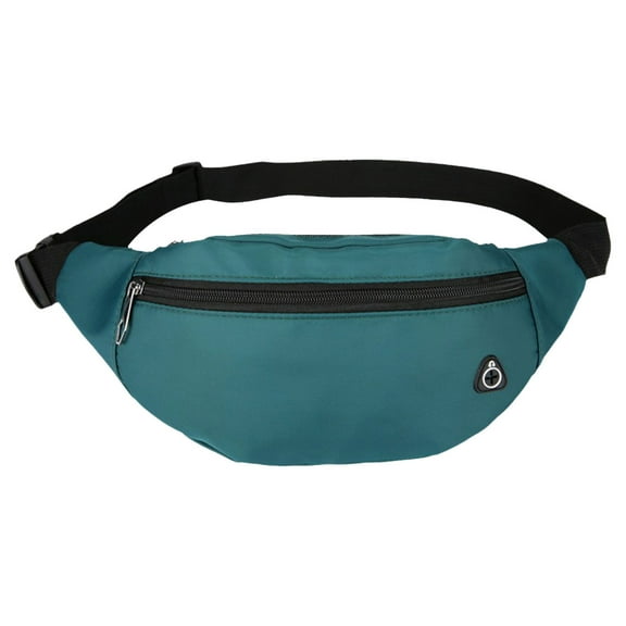 Pompotops Crossbody Sling Chest Backpack, Fanny Pack For Man & Woman Travel Wallet Bag For Cell Phone Belt Bag Crossbody Bag With Headphone Hole For Travel Walking Running Hiking Cycling