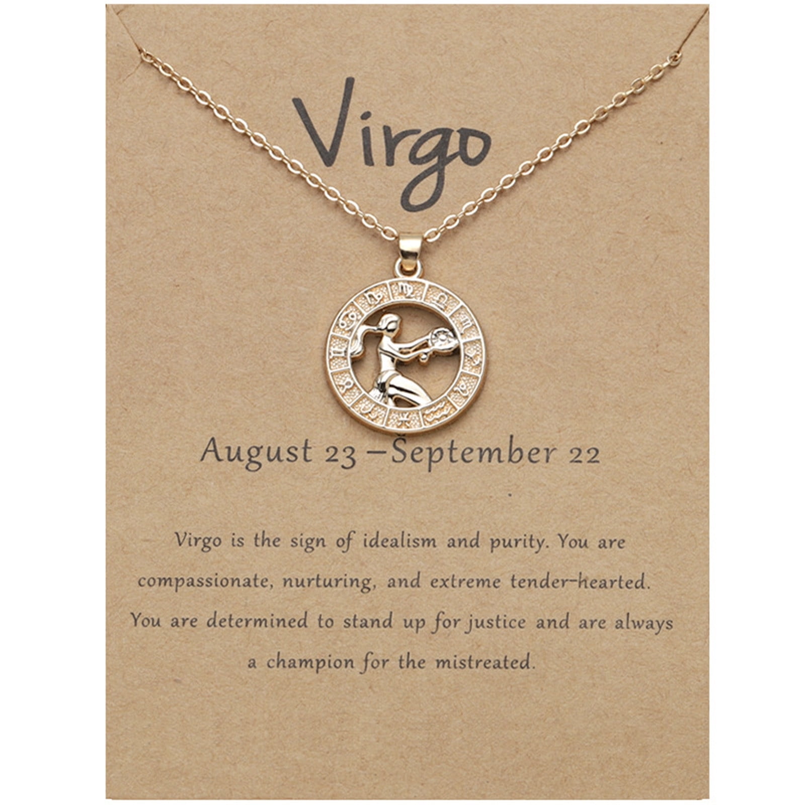 Pompotops Dainty Constellation Zodiac Necklaces 12 Constellation Sign