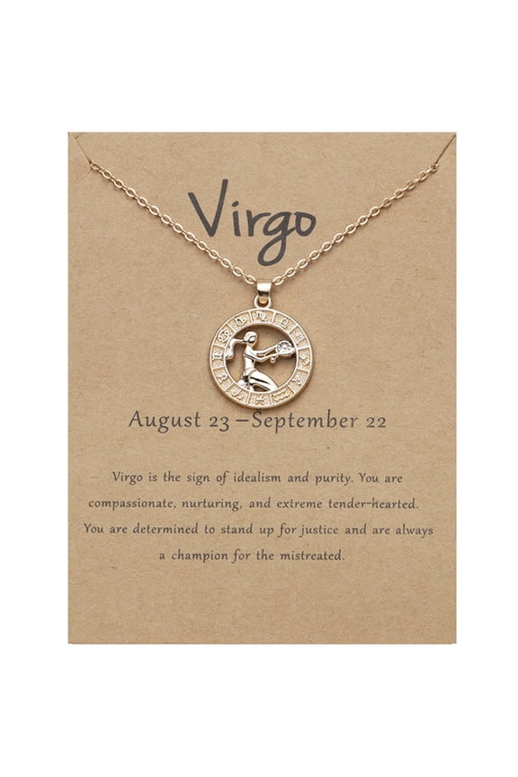 Odeerbi Dainty Constellation Zodiac Necklaces 12 Constellation Sign Pendant Necklace Birthday Present Anniversary Jewelry Gift for Women