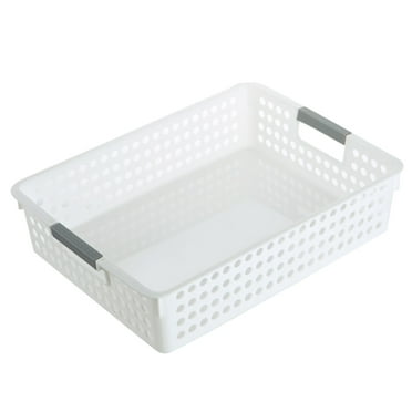 Pompotops Desk Drawer Organizer Tray, Plastic Laundry Basket With Handle Collection And Transport Clothing Board Laundry Basket Suitable For Families And Dorms Can Also Organize Toys Balls And Spor