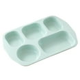 thumbnail image 1 of Vikakiooze Divided Plates Tray, Wheat Straw Tray, Reusable Bento Lunch Box With 5 Compartments for Children'S And Adult Meal Preparation Containers, 1 of 6