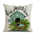 Pompotops Easter Bunny Throw Pillow Cover, 18 x 18 Inch Easter Pillow