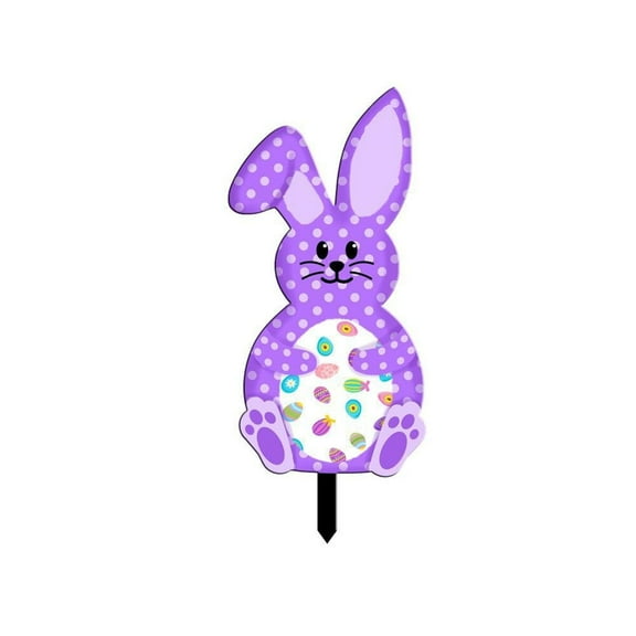 Pompotops Easter Decorations, Easter Acrylic Bunny Outdoor Patio Ground Plug Garden Decorative Insert Signs, On Clearance