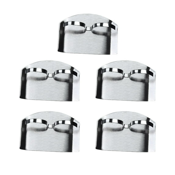 Pompotops Finger Guards For Cutting Vegatables, Stainless Steel Finger Guard Knife Finger Guard Finger Cutting Guard Multifunctional -Cut Finger Protectors For Dicing