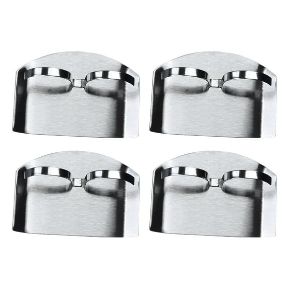 Pompotops Finger Guards For Cutting Vegatables, Stainless Steel Finger Guard Knife Finger Guard Finger Cutting Guard Multifunctional -Cut Finger Protectors For Dicing