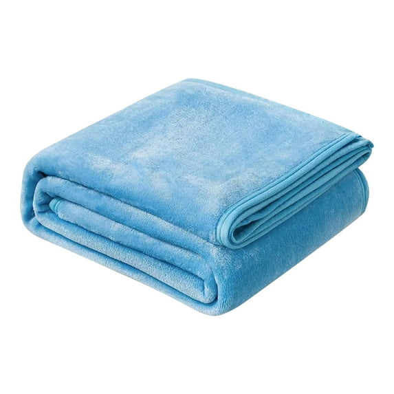 Pompotops Fleece Blanket Throw Blanket, Super Soft Warm Solid Warm Micro Plush Fleece Blanket Throw Rug Sofa Bedding 200x230CM