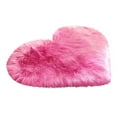 thumbnail image 1 of Pompotops Fluffy Heart Shaped Rug Faux Area Rug, Wool Imitation Sheepskin Rugs Faux Non Slip Carpet Mats for Home Living Room Sofa Floor Bedroom, 40*50CM, Hot Pink, 1 of 5