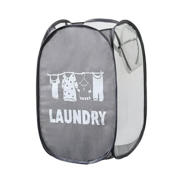 Pompotops Foldable Dirty Clothes Basket Three Sided Mesh Dirty Clothes Basket Breathable Dirty Clothes Storage Frame Clothes Storage Basket, Home Supplies