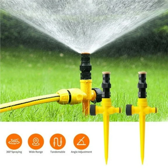 Pompotops Garden Lawn Sprinkler for Patio, 360° Rotation Auto Irrigation System