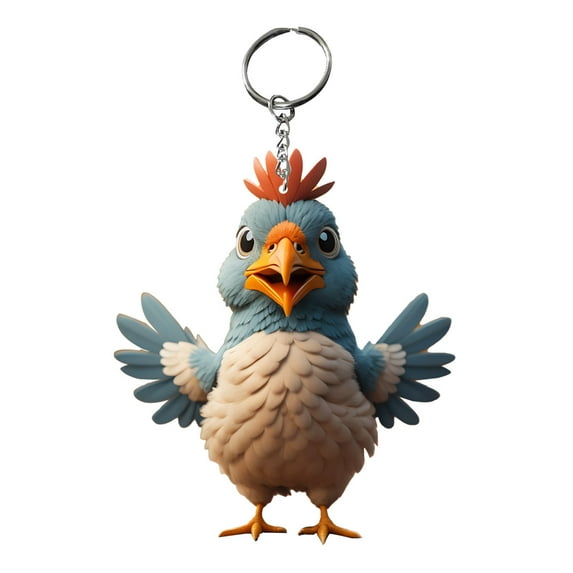 Pompotops Gift For Man Women, Rooster Pendant Key Backpack Handicraft Pendant Chicken Keychain, On Clearance