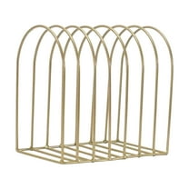 Vikakiooze Gold Half Circle File Storage Stand Desktop Magazine Organizer Newspaper Folder Desk Desk Bookshelf Home D茅Cor, Home Savings 2024!