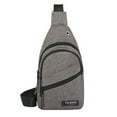 thumbnail image 1 of Pompotops Gray Strap Bag Sling Crossbody Backpack Men Ladies Strap Backpack Hiking Backpack Multipurpose Messenger Chest Bag, 1 of 9