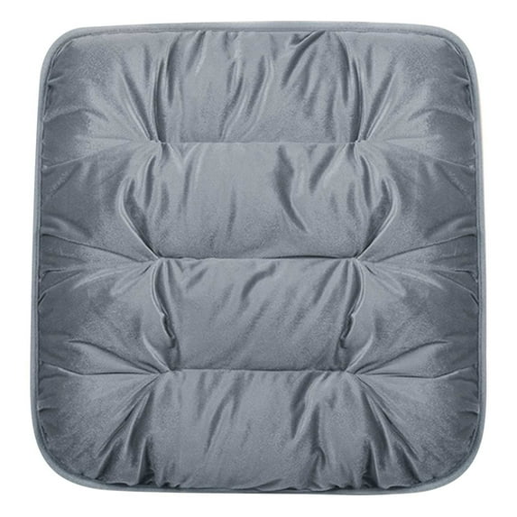 Pompotops Gray Warm Plush Car Seat Cover, Front Rear Pad Cushion, Auto Protector For Winter Soft, Car Accessories for Home and Office Chair