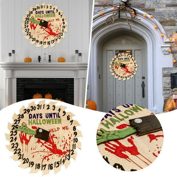Vikakiooze Halloween Creative Decorations, Halloween Advent Calendar,31 Days Halloween Countdown Calendar With Ghosts Hand Ornaments for Home Classroom Wall Door Hanging,Desktop Decor, Gift