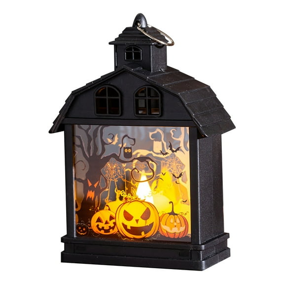 Pompotops Halloween Decoration, Halloween Decorations Skull Cross-border New Retro Haunted House Night Light Party Props, Gift