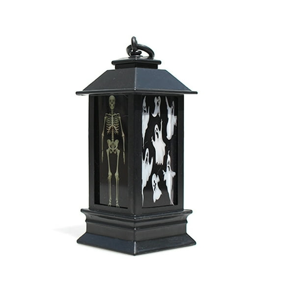 Pompotops Halloween Decoration Lamp Light, Decorative Halloween Table Lantern , Big Ghost Festival Printing LED Light String Ghost
