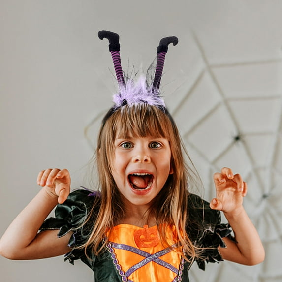 Pompotops Halloween Decorations-witch Headbands- Hair Bands- Makeup-dance Props-party Decorations