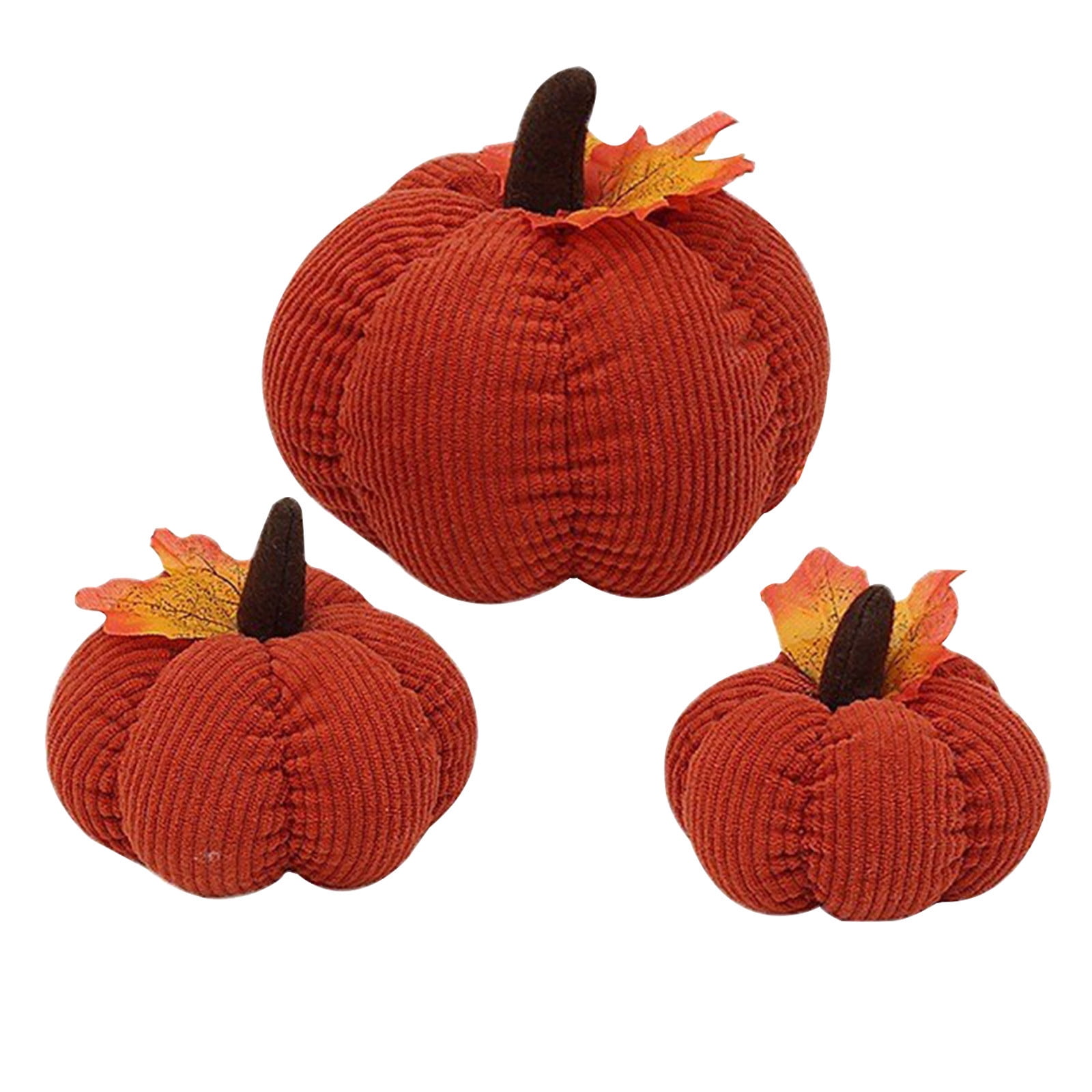 Pompotops Halloween Fall Artificial Pumpkin Decoration, Fabric Pumpkin