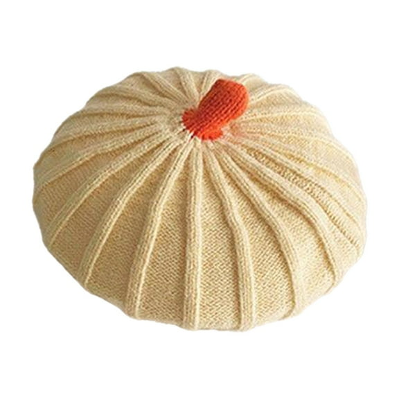 Pompotops Halloween Fall Decoration Baby Boys Girls Thanksgiving Christmas Beanie Pumpkin Hat Beret Hat Halloween Photo Prop Orange Family Matching Pumpkin Halloween Beanie Knit Hat Winter Warme