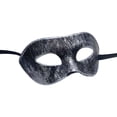 thumbnail image 1 of Pompotops Halloween Prop Ball BlackHalf Face Adult White Thickened Eye Mask, 1 of 2