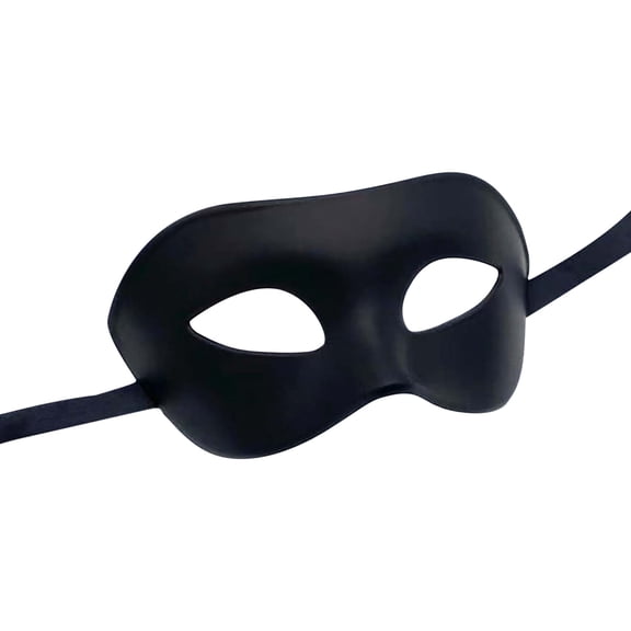 Pompotops Halloween Prop Ball BlackHalf Face Adult White Thickened Eye Mask
