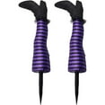 thumbnail image 1 of Pompotops Halloween Witch Leg Yard Stakes, 13.38 Inches, Halloween Decoration Prosthetic Witch Leg Garden Decoration for Outdoor Indoor, 1 Pair, purple, 1 of 5