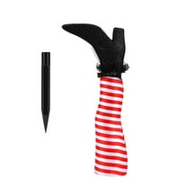 Vikakiooze Halloween Witch Leg Yard Stakes, 13.38 Inches, Halloween Decoration Prosthetic Witch Leg Garden Decoration for Outdoor Indoor, 1 Pair, Red