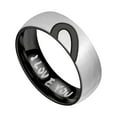 thumbnail image 1 of Pompotops Heart Rings for Women Exquisite Out Commemorate Ring Engagement Wedding Jewelry Accessories Gift Valentine's Day Gift Black, 1 of 5