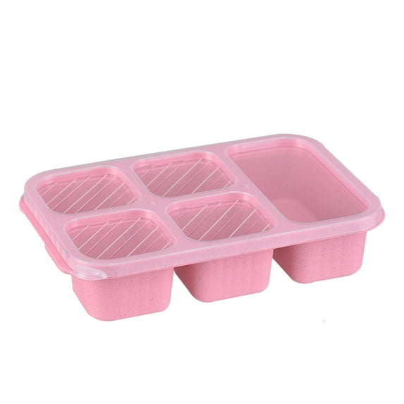 Pompotops Home Bento Lunch Box Set -Meal Prep Containers Adults Thickened And Easy-to-clean Lunch Box Containers Stackable, Pink