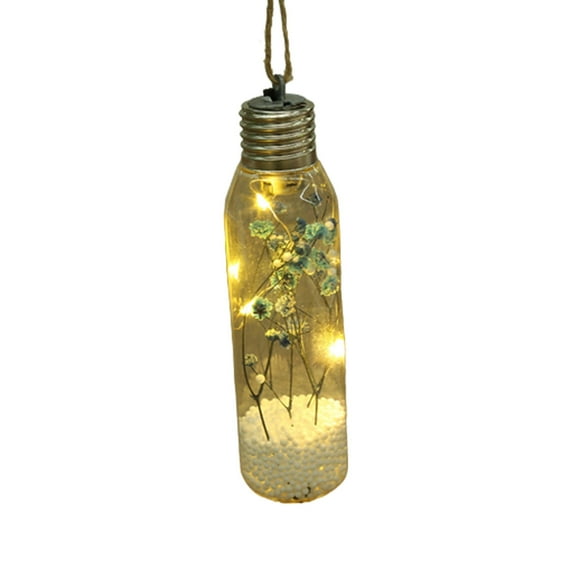 Pompotops Home Decoration Christmas Decor Hanging Bottle Light Christmas Lamp Decorations Christmas Tree Bulb 6.29Inches Light Bulb Decorative Items Gift Clear Light Bulbs