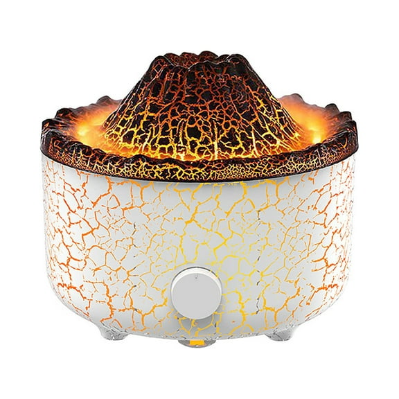 Pompotops Humidifiers for Bedroom Volcanic Lava Aromatherapy Machine Home Desktop Humidifier Flame Aromatherapy Machine, A