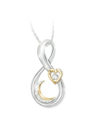 Pompotops Diamond Bunny Moon Star Necklaces Cubic-Zirconia Rabbit Necklace  Wonderful Gift Birthday Anniversary Jewelry Gift for Women Girls 