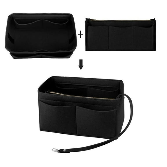 Pompotops Insert Bags Handbag Tote Purse Organizer 10 Pockets Bag In Bag Travel Storage, Home Savings!