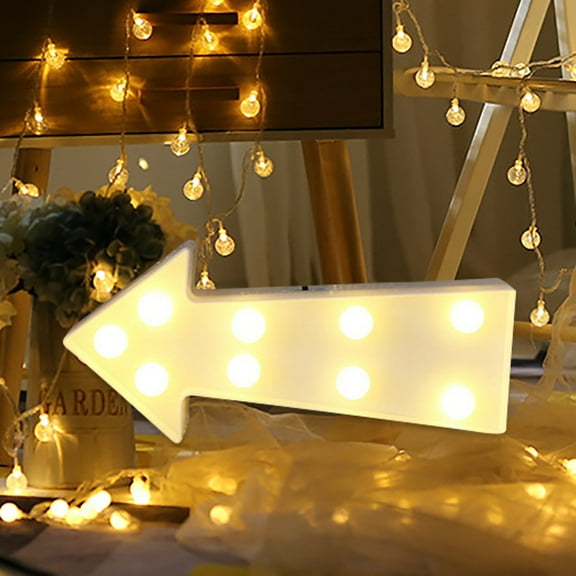 Pompotops LED Decorative Light, Alphabet LED Letter Lights Light Up White Plastic Letters Standing Hanging →, N