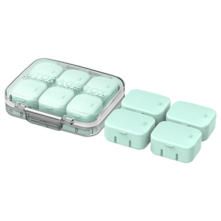 Pompotops Portable Pill Organizer, Portable Mini Dispensing Box